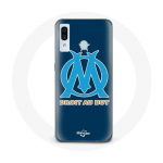 Coque pour Samsung Galaxy A20e Olympique de marseille OM logo bleu