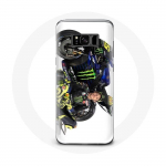 Valge taustaga &uuml;mbris Samsung Galaxy S8 Valentino Rossi Speedi draiveri jaoks valge