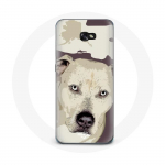 &Uuml;mbris Samsung Galaxy A8 2016 Pitbull Dog White jaoks