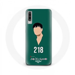 &Uuml;mbris Samsung Galaxy A70 Squid Game Cho Sang woo number 218 jaoks