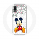 Coque pour Samsung Galaxy A02 Mickey Mouse Fleurs C&oelig;urs