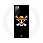 &Uuml;mbris Samsung Galaxy S20 FE One Piece Manga Skull musta taustaga