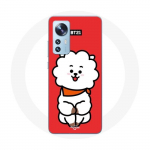 Coque pour Xiaomi Mi 12 / 12X BTS Bangtan Gar&ccedil;ons BT21 RJ de Jin Fond Rouge