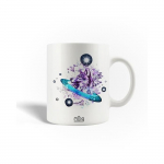 Mug en C&eacute;ramique T&ecirc;te De Loup Art Abstrait Couleur Loup Peinture