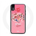 Coque pour Iphone XS Max TWICE Logo Rouge Affiche What Is Love