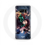 Coque pour Samsung Galaxy S8 Tanjiro Nezuko et Inosuke Slayer Kimetsu no Yaiba Manga