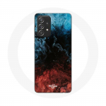 Coque pour Samsung Galaxy A33 5G fond de texture abstraite rouge noir bleu