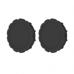 2 tk silikoonobjektiivi kate Kriimustuskindel, t&auml;pne aukude positsioneerimine koos kaelarihma &uuml;lima kaitsega kaamera objektiivikaitsetega OSMO ACTION 4/3 jaoks must