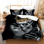 Kodune voodipesukomplekt Skull tekikate ja padjakate voodipesukomplekt AU/EU/US t&auml;issuuruses kodukaunistus Baby 100x135cm