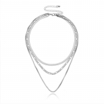 Punk mitmekihilised lamedate teradega Snake Link Chain Choker kaelakee Lihtne kullav&auml;rvi kaelakeed naistele Ehted kuldne