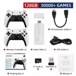 M&auml;ngukonsoolil on sisseehitatud 20000+ klassikalist m&auml;ngu, 4K HDMI-teleri v&auml;ljund kahe 2,4G juhtmevaba puldiga, 32G/64G/128GB nostalgiline m&auml;ngupulk 128GB