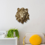 Pol&uuml;resiinist loomapea seina kuju, tahvel Kunst k&auml;sit&ouml;&ouml; dekoratiivne k&auml;sitsi valmistatud kujuke elamiseks Lion