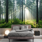 3D metsatapeet Moodne metsapuu seinamaaling Elutoa restorani taust Metsa seinamaalingud 200 cm(W) x 140 cm(H)