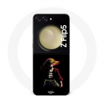 Coque Samsung Galaxy Z Flip5 one piece manga anime luffy fond noir