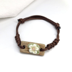 BLINGBAY naiste k&auml;ev&otilde;ru Retro lilledega k&auml;ev&otilde;ru naiste etnilises stiilis k&auml;sitsi valmistatud ehted punutud keraamiline k&auml;ev&otilde;ru ehe kingitus