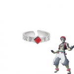 Demon Slayer seeria Cosplay s&otilde;rmus Kimetsu No Yaiba metallist emailiga avatud reguleeritav s&otilde;rmes&otilde;rmus naistele meestele Anime aksessuaarid resizable