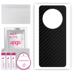 apgo Protective Skin Sticker for the back compatible with Honor Magic5 Pro, Wrap Film, Foil, Vinyl - Pattern Carbon Black