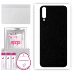 apgo Protective Skin Sticker for the back compatible with Wiko View4 Lite, Wrap Film, Foil, Vinyl - Pattern Matte Black