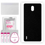 apgo Protective Skin Sticker for the back compatible with Nokia 1.3 Dual Sim, Wrap Film, Foil, Vinyl - Pattern Matte Black