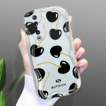 Armas koomiksimustriga kreemjas tekstuuriga korpus Lainelise servaga pehme silikoonkaanega telefoni&uuml;mbris Huawei Honor Infinix Tecno iPhone'i jaoks Honor 20 valge