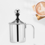 400 ml Piimavahustaja Kohvivahustamiskann roostevabast terasest k&auml;eshoitav Cappuccino Latte jaoks