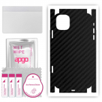 apgo Protective Skin Sticker for the back+sides compatible with Apple iPhone 11, Full Wrap Film, Foil, Vinyl - Pattern Carbon Black