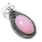 Natural Rose Quartz Gemstone 925 Sterling Silver Jewelry Pendant 2.40 v7n87