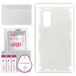 apgo Protective Skin Sticker for the back+sides compatible with Xiaomi Poco F4 GT, Full Wrap Film, Foil, Vinyl - Pattern White Fabric