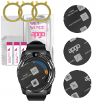 3x apgo MATTE Hybrid protective glass compatible with Smartwatch V8, flexible nano glass, great replacement for tempered glass, scratch-resistant, ful
