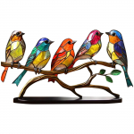 Bird Home Ornament Klaasi V&auml;rv K&auml;sit&ouml;&ouml; K&auml;sit&ouml;&ouml; Loov Kingitus Ornament Metallist Ornament One Size
