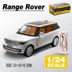 1/24 Scale Range Rover maastur metallist survevalu sulamist m&auml;nguasja auto mudel veoautod lastele M&auml;nguasjad s&otilde;idukid hobide kollektsioon 1/24-Size:21*10*8.5cm valge