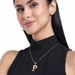 Estelle &ndash; roosa kullaga kaetud P ripats