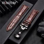 Ehtsast nahast kellarihm Calfskin meeste naiste vahetamine kellarihm 18mm 20mm 22mm 24mm koos liblika pandlaga kellarihmaga 24mm