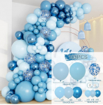 Sinised &otilde;hupallid Garland Arch Kit S&uuml;nnip&auml;evapeo kaunistus Lapsed Poiss Pulmad S&uuml;nnip&auml;evapeotarbed Beebi du&scaron;ikaunistused Lateksballoon