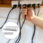 S&auml;ilitusriiul Kontor Elektrijuhe Must Serveerimisalus Lauaalune Korraldaja Raud Kaablihaldustarvik Riiul