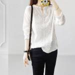 Mood naiste valge pluus Elegantne vintage pitstikandiga pluus Naiste topid puuvillased pikkade varrukatega pluusid lahtised vabaaja riided 24351 S valge