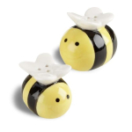 Duo sel et poivre 'abeilles en c&eacute;ramique sali&egrave;re et poivri&egrave;re