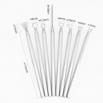 8 tk Komplekt tekstuur Keraamika Savi t&ouml;&ouml;riistad DIY t&ouml;&ouml;riist nikerdussavi roostevabast terasest t&ouml;&ouml;riist keraamika modelleerimine auguraua savi keraamika skulptuurit&ouml;&ouml;riistad 8pcs Set