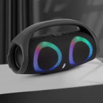 Suure v&otilde;imsusega Bluetooth-k&otilde;lar kaasaskantav RGB v&auml;rviline valgus, veekindel juhtmevaba bassik&otilde;lar 360 stereo surround TWS FM boombox