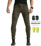 Slim Fit mustad v&otilde;idus&otilde;idup&uuml;ksid &ndash; Four Seasons mootorrattas&otilde;iduteksad, kukkumisvastane maastikuvarustus L armee roheline v&auml;rv