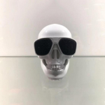 2022. aasta uus t&auml;iendus Carol Plating Skull Protable juhtmevaba Bluetoothi ​​stereok&otilde;lar koos HD Sound Bass BK-ga None valge