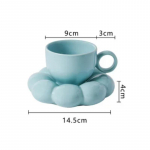 Lihtne p&auml;evalille kohvikruusi komplekt Kontor Kodu Macaroon seeria kohvikeraamilised tassid ja alustassid Roosa p&auml;rlvalge Loominguline armas tass 200ml