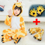 Lapsed Beebid T&uuml;drukud Unisex Talvised Kaelkirjakud Laste &Ouml;&ouml;r&otilde;ivad Anime Kost&uuml;&uuml;mid Flanellist magamisriided Pidžaamad kingadega 4T