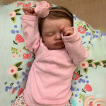 48cm Riidest Kehaga Reborn Beebinukud Rosalie Armas Magav Vasts&uuml;ndinu Beebinukk K&auml;sitsi Juurdunud Juustega Realistlikud Beebinukud Lastele S&uuml;nnip&auml;evakingiks cloth body