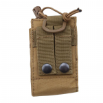 1TK 2024 Taktikaline Raadiokott Jahipidamiseks Walkie Talkie Hoidja Interfon Riputatav Kott Nailonist Salvekott Tasku khaki