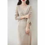 Naiste ka&scaron;miirkleit Qinghe ka&scaron;miir 30% ka&scaron;miir 70% vill s&uuml;gis-talvine ka&scaron;miir seelik pehme ja soe L beež