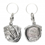 Pug II - Silver-plated dog pendant, handbag decoration, backpack pendant by Art-Dog brand