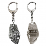 Briard, Berger de Brie I - Silver-plated key ring with a dog in a gift box, handbag decoration, backpack pendant by Art-Dog brand