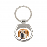 Spanish Mastiff, Mast&iacute;n Espa&ntilde;ol - geometric keychain with a photo and the inscription Art-Dog