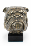 Bulldog, English Bulldog, British Bulldog - dog bust, large statue, dog's head on stone base, decoration for office by Art-Dog brand